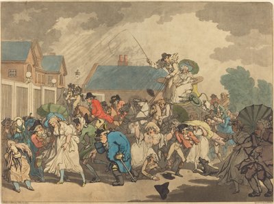 Une rafale à Hyde Park - Thomas Rowlandson