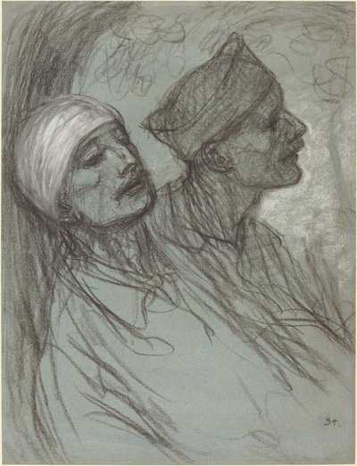 Un soldat blessé et son camarade - Théophile Alexandre Steinlen