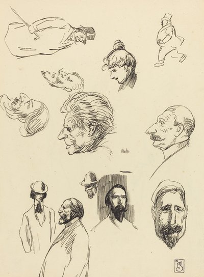 Études de figures et de têtes - Théophile Alexandre Steinlen