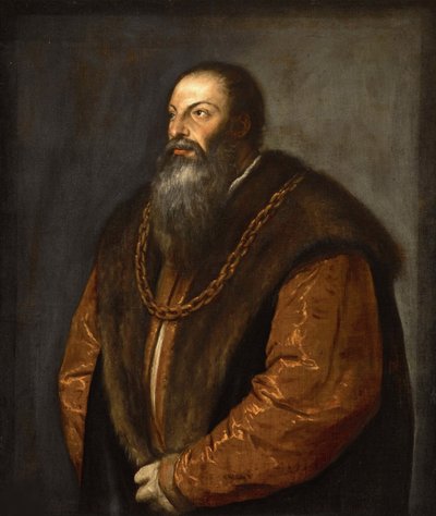 Portrait de Pietro Aretino - Tiziano Vecelli