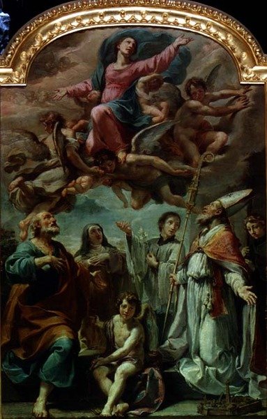 Madonna en gloire avec des saints - Ubaldo Gandolfi