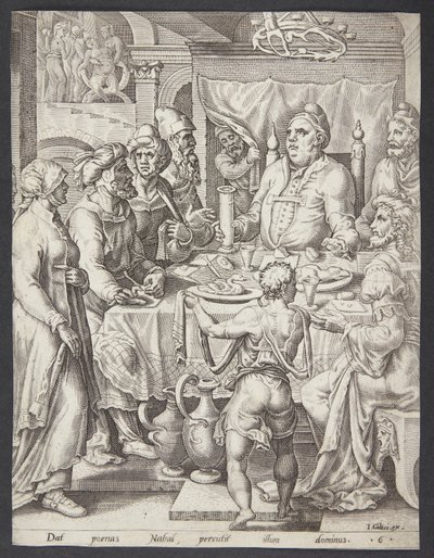 Le festin de Nabal - Ubekendt efter Maarten van Heemskerck