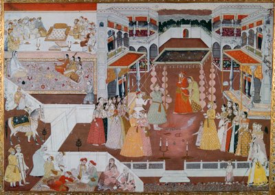 Peinture de mariage indienne de Lucknow, 18ème siècle - Unbekannt