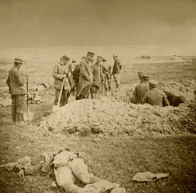 Enterrement de corps, Sainte-Marie-à-Py, nord de la France, vers 1914-1918 - Unbekannt