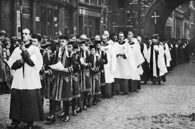 Choristes de la Chapelle Royale en procession, Clerkenwell, Londres - Unbekannt