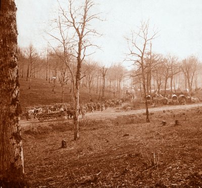 Colonne de troupes, Genicourt, nord de la France, vers 1914-1918 - Unbekannt