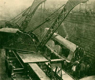 Grues au travail après un accident, 1930 - Unbekannt