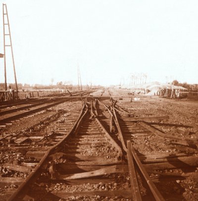 Voies ferrées détruites, Roeselare, Flandre, Belgique, c1914-c1918 - Unbekannt