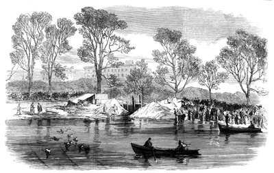 Assèchement de la rivière Serpentine, Hyde Park, Londres, 1869 - Unbekannt