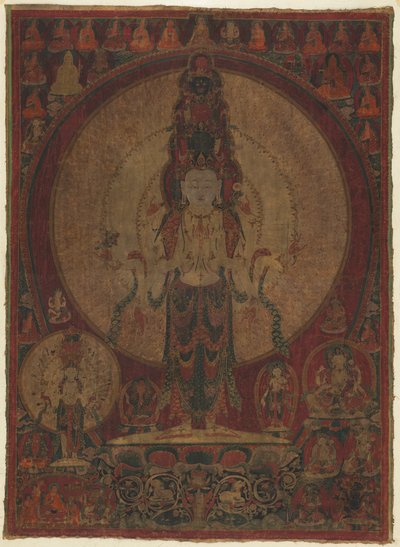 Bodhisattva de la compassion Avalokiteshvara à onze têtes et mille bras, vers 1500 - Unbekannt