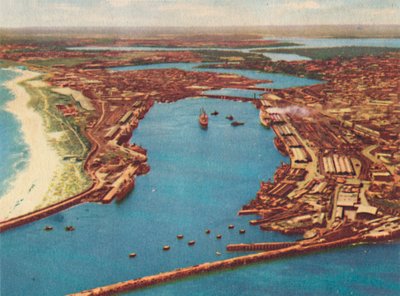 Le port de Fremantle vu du ciel, vers 1947 - Unbekannt