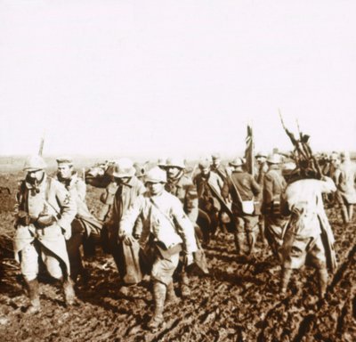 Soldats français avec des prisonniers allemands, vers 1914-1918 - Unbekannt