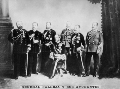 Général Calleja et son état-major, vers 1910 - Unbekannt