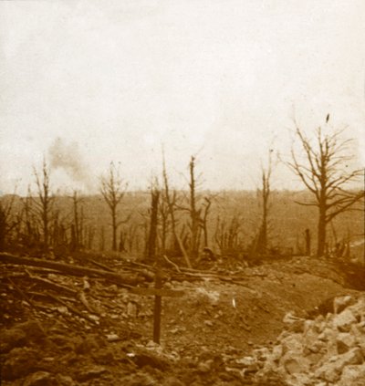 Tombes et bombardement, Fleury, France, vers 1914-1918 - Unbekannt