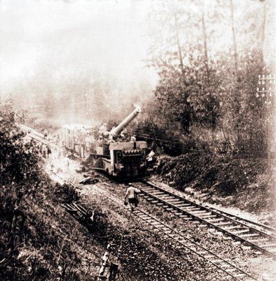 Artillerie lourde sur voie ferrée, vers 1914-1918 - Unbekannt