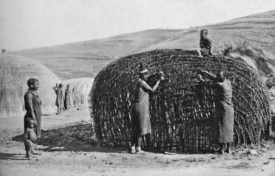 Construction de huttes au Zululand - Unbekannt