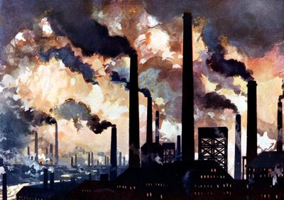 Pollution industrielle, Sheffield, Yorkshire, vers 1925 - Unbekannt