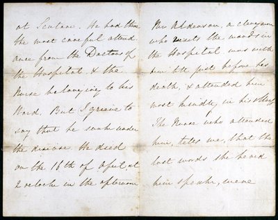 Lettre de Florence Nightingale, mai 1856 - Unbekannt