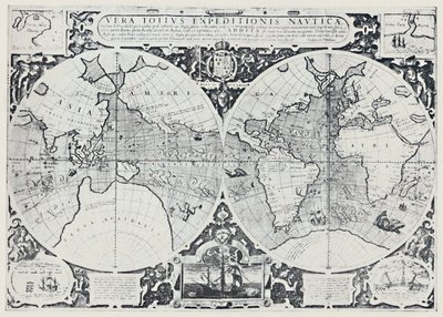 Carte montrant le voyage de circumnavigation de Drake 1577-1580, 1923 - Unbekannt