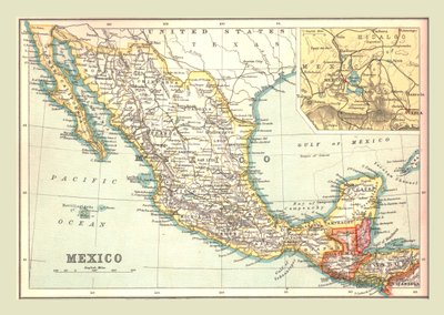 Carte du Mexique, 1902 - Unbekannt