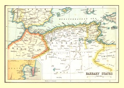 Carte des États barbaresques, 1902 - Unbekannt