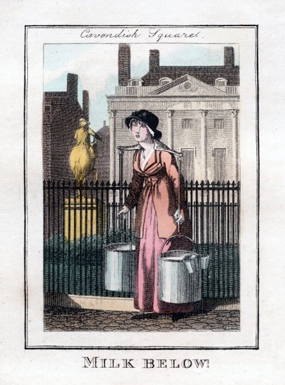 Lait en bas!, Cavendish Square, Londres, 1805 - Unbekannt