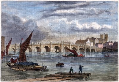 Ancien pont de Westminster en 1754, XIXe siècle - Unbekannt