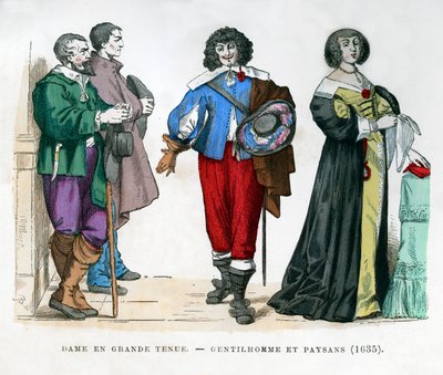 Paysans, un gentilhomme et une dame, 1635 - Unbekannt