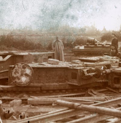 Montage ferroviaire pour le canon Big Bertha, vers 1914-1918 - Unbekannt