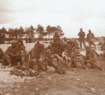 Pause repos, Champagne, nord de la France, vers 1914-1918 - Unbekannt