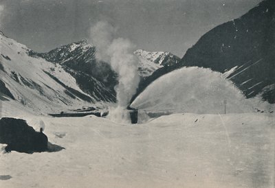 Chasse-neige au travail parmi les Andes, 1916 - Unbekannt