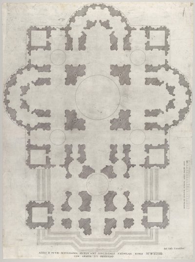 Speculum Romanae Magnificentiae : Plan de Saint-Pierre, 1549 - Unbekannt