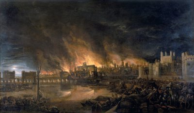 Le Grand Incendie de Londres, 1666, vers 1666 - Unbekannt