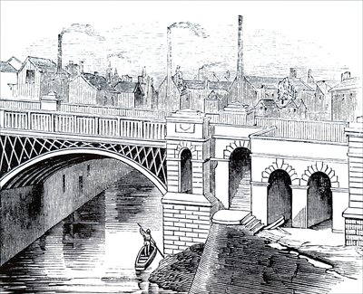 Le pont de fer sur la rivière Irwell - Unbekannt