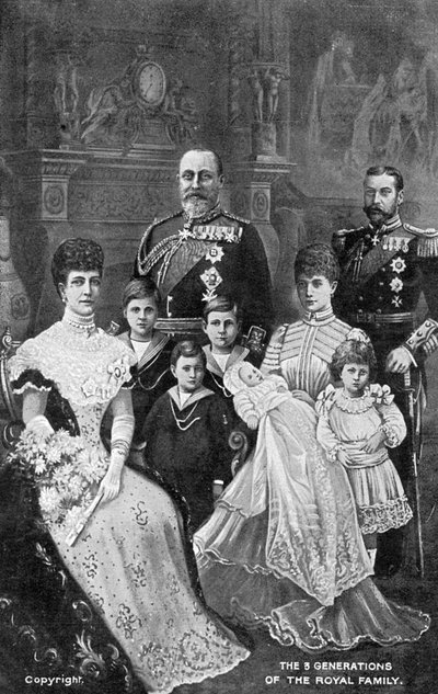 Trois générations de la famille royale britannique, vers 1903 - Unbekannt