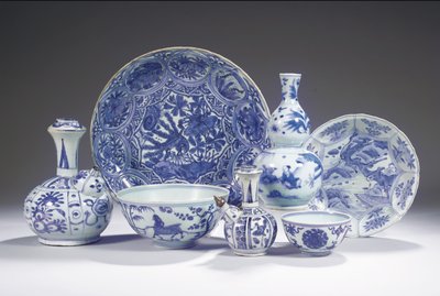 Collection de porcelaine bleue et blanche - Unbekannt