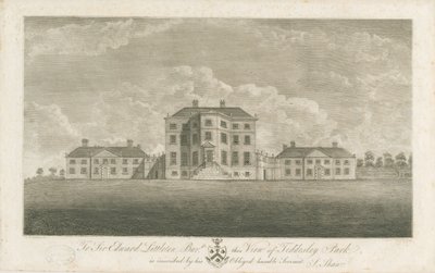 Teddesley Hall, gravure, fin du XVIIIe siècle - Unbekannt