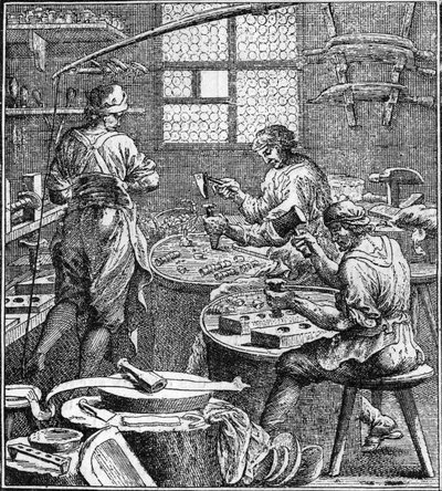 Fabrication de la couture au XVIIIe siècle. - Unknown artist