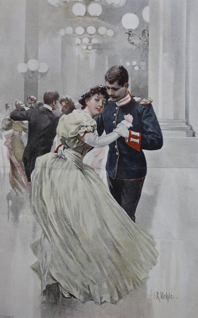 Couple dansant à un bal de Noël - Unknown artist