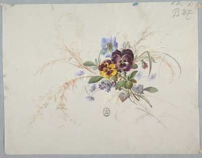 Dessins pour papiers peints et textiles : Fleurs - Unknown artist