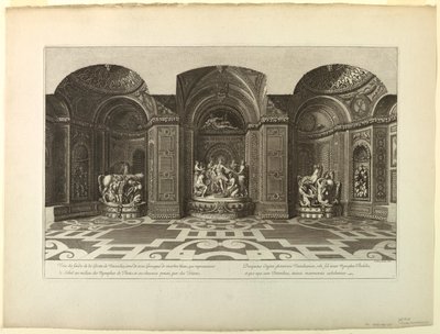 Gravure : Versailles, Grotte, Intérieur - Unknown artist