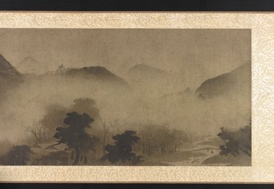 Paysage : montagnes dans la brume - Unknown artist