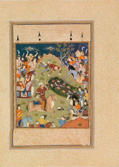 Rustam soulève Qanun de son cheval - Unknown artist