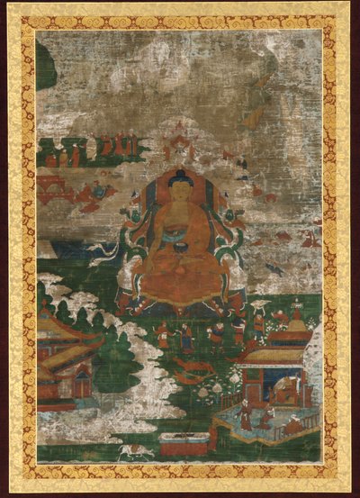 Sakyamuni sur le trône ; et scènes biographiques - Unknown artist