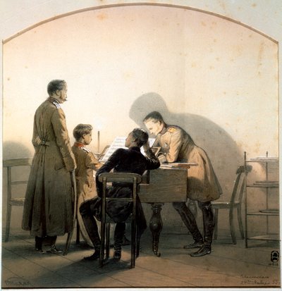 Au piano, 1855 - Georg Wilhelm Timm