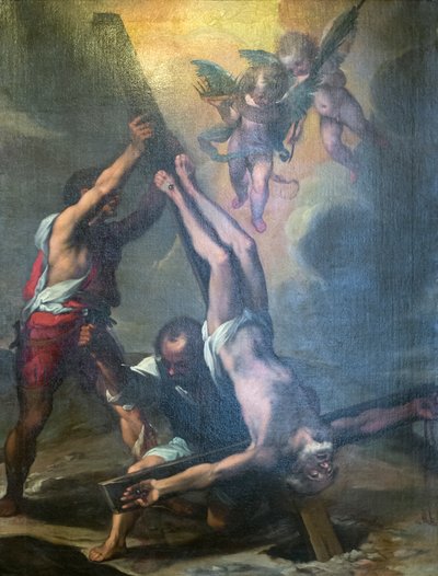 La crucifixion de Saint Pierre - Ventura di Arcangelo Salimbeni