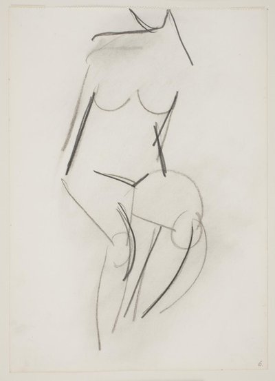 Femme nue assise vue de face - Vilhelm Lundstrøm