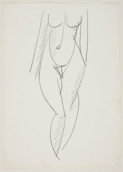 Femme nue debout vue de face - Vilhelm Lundstrøm