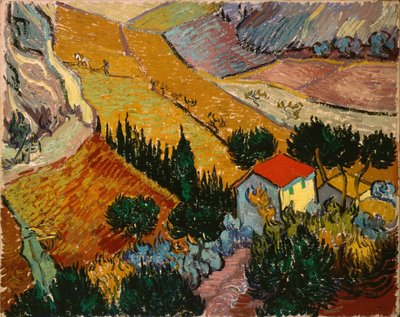 Paysage avec maison et laboureur - Vincent van Gogh