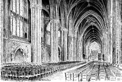 Intérieur de la cathédrale de Bristol, 1908-1909 - W. Gilliard